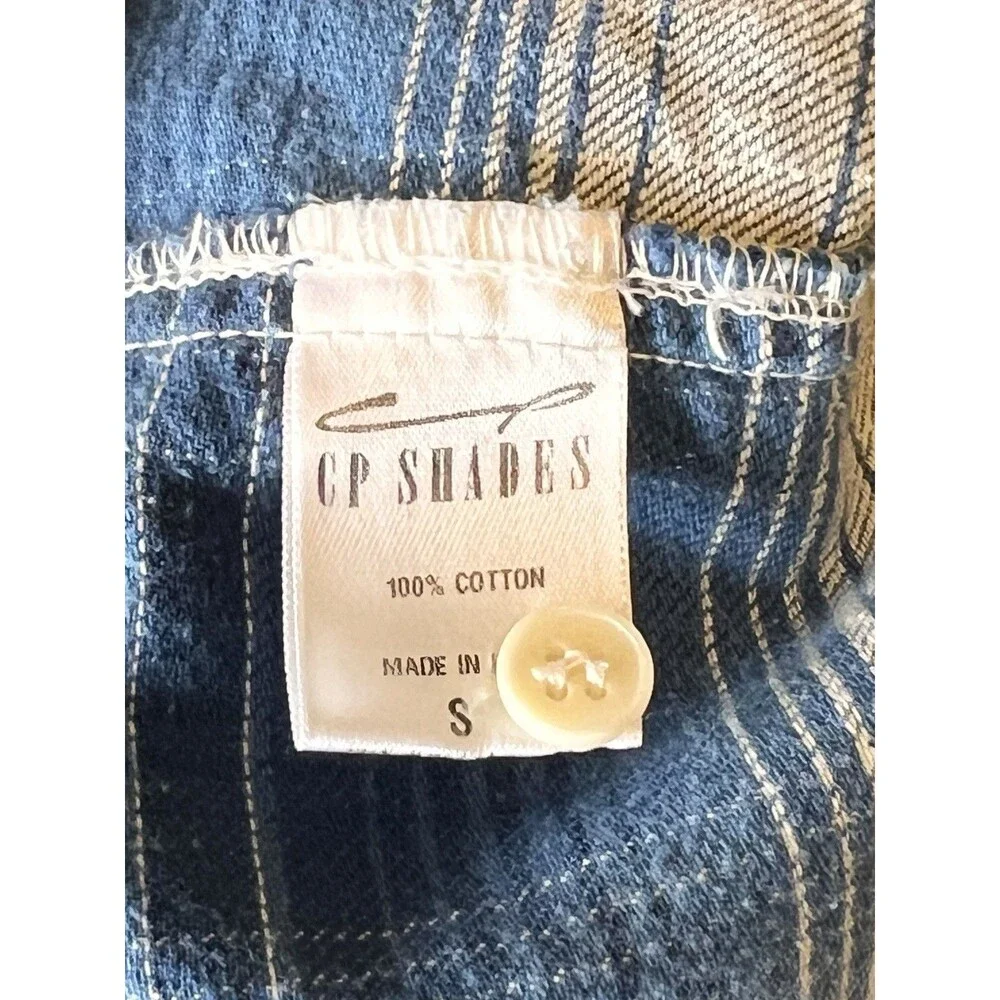 CP SHADES Blue/White Plaid Flannel Button Up Long Sleeve Cotton Shirt Men's Sz S - Picture 6 of 6